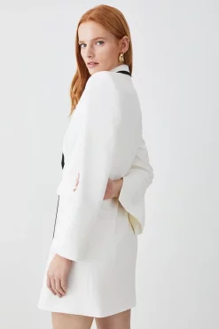 Brand new โญ Karen Millen Compact Stretch Nautical Double Breasted Blazer Mini ๐ Dress - ivory โค๏ธ 10 Brand new โญ Karen Millen Compact Stretch Nautical Double Breasted Blazer Mini ๐ Dress - ivory โค๏ธ -Occasionwear Popular Store bkk09196 ivory xl 2