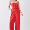 Budget ๐ฅ Karen Millen Petite Compact Stretch Tux Bandeau Wide Leg Jumpsuit - red ๐คฉ 2 Budget ๐ฅ Karen Millen Petite Compact Stretch Tux Bandeau Wide Leg Jumpsuit - red ๐คฉ -Occasionwear Popular Store bkk09225 red xl