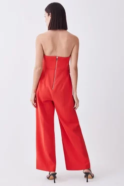 Budget ๐ฅ Karen Millen Petite Compact Stretch Tux Bandeau Wide Leg Jumpsuit - red ๐คฉ 10 Budget ๐ฅ Karen Millen Petite Compact Stretch Tux Bandeau Wide Leg Jumpsuit - red ๐คฉ -Occasionwear Popular Store bkk09225 red xl 2