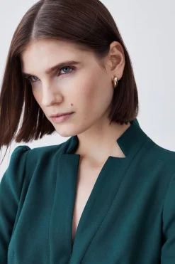 Coupon 🎁 Karen Millen Compact Stretch Forever Belt Jumpsuit - forest ✔️ -Occasionwear Popular Store bkk09595 forest xl 4