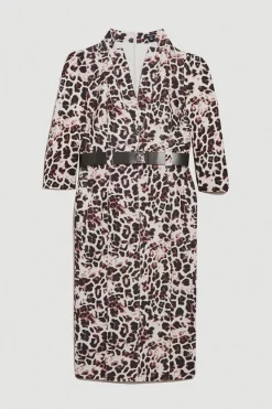 Best Pirce 👏 Karen Millen Petite Animal Printed Forever Midi Pencil 👗 Dress 🔔 -Occasionwear Popular Store bkk09832 animal xl 3