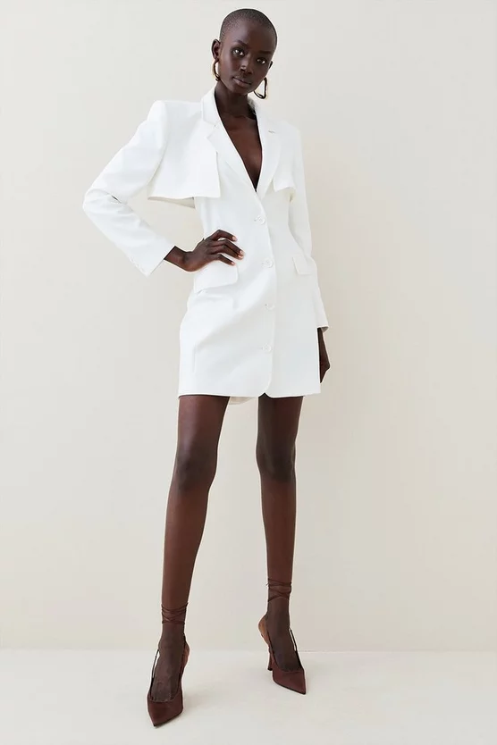 Cheapest ๐ Karen Millen Compact Stretch Two Piece Tailored Mini ๐ Dress ๐ 8 Cheapest ๐ Karen Millen Compact Stretch Two Piece Tailored Mini ๐ Dress ๐ - Image 6