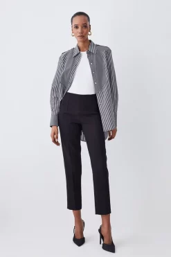 Best deal 🎉 Karen Millen Compact Essential Slim Leg Trouser 🔥 -Occasionwear Popular Store womens beige compact essential slim leg trouser 1