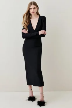 Best deal โ Karen Millen Bandage Form Fitting Deep V-neck Midaxi ๐ Dress โจ 15 Best deal โ Karen Millen Bandage Form Fitting Deep V-neck Midaxi ๐ Dress โจ -Occasionwear Popular Store womens black bandage form fitting deep v neck midaxi dress 1