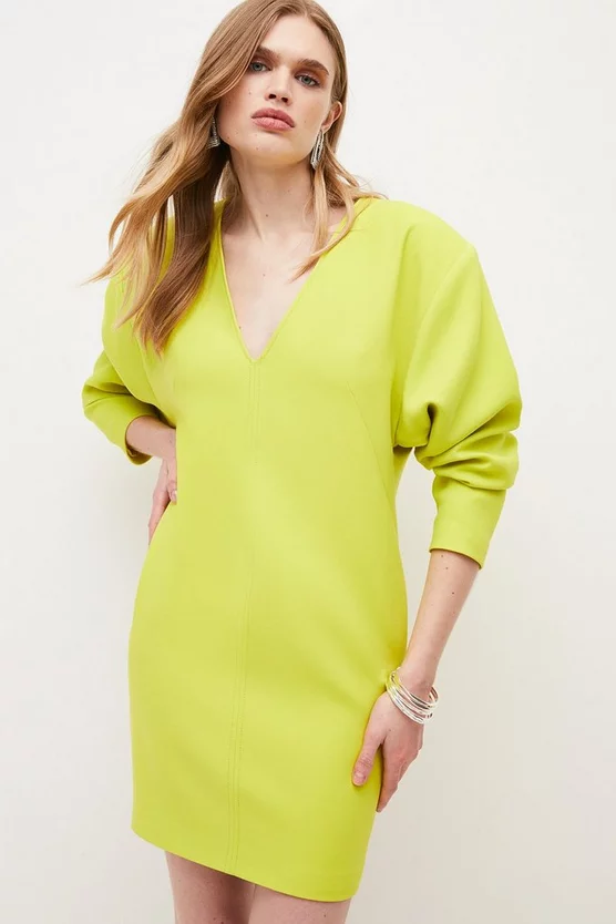 Best Pirce 😍 Karen Millen Compact Stretch Sleeved V Neck Pencil Mini 👗 Dress ❤️ 10 Best Pirce 😍 Karen Millen Compact Stretch Sleeved V Neck Pencil Mini 👗 Dress ❤️ - Image 8