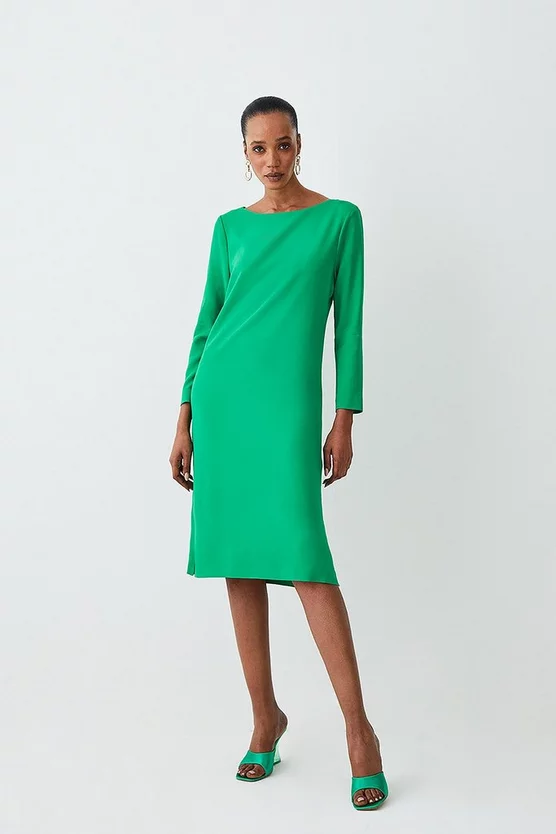 Promo ๐ Karen Millen Compact Stretch Viscose Sleeved Clean Midi ๐ Dress โญ 9 Promo ๐ Karen Millen Compact Stretch Viscose Sleeved Clean Midi ๐ Dress โญ - Image 7