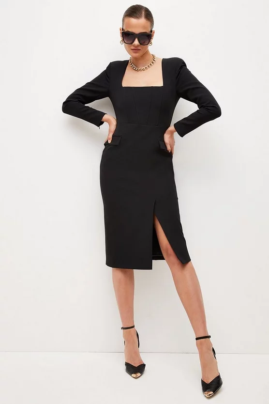 Top 10 π Karen Millen Corset Waist Midi Pencil Midi π Dress 𧨠7 Top 10 π Karen Millen Corset Waist Midi Pencil Midi π Dress 𧨠- Image 5