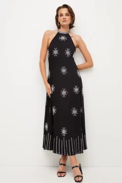 Hot Sale ๐ฏ Karen Millen Crystal Embellished Halterneck Maxi ๐ Dress ๐ฏ 13 Hot Sale ๐ฏ Karen Millen Crystal Embellished Halterneck Maxi ๐ Dress ๐ฏ -Occasionwear Popular Store womens black crystal embellished halterneck maxi dress