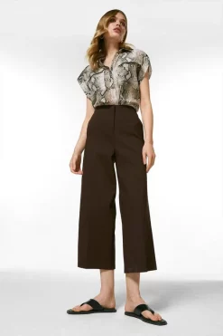 Deals ✨ Karen Millen Essential Techno Woven Wide Leg Trouser 🔔 -Occasionwear Popular Store womens black essential techno woven wide leg trouser 4