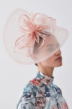 Budget 😀 Karen Millen Feather Detail Fascinator 💯 -Occasionwear Popular Store womens black feather detail fascinator 3