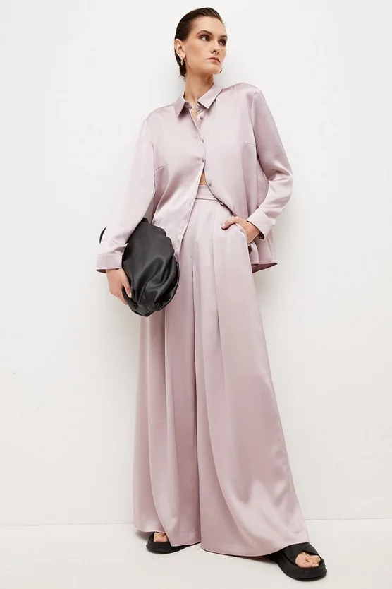 Coupon ๐ Karen Millen Satin Crepe Wide Leg High Waist Trousers ๐ 8 Coupon ๐ Karen Millen Satin Crepe Wide Leg High Waist Trousers ๐ - Image 6