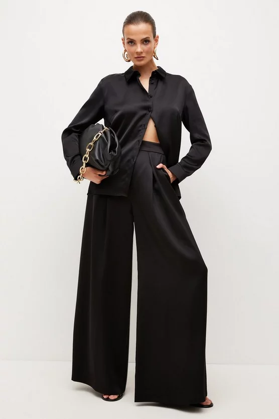 Coupon ๐ Karen Millen Satin Crepe Wide Leg High Waist Trousers ๐ 9 Coupon ๐ Karen Millen Satin Crepe Wide Leg High Waist Trousers ๐ - Image 7