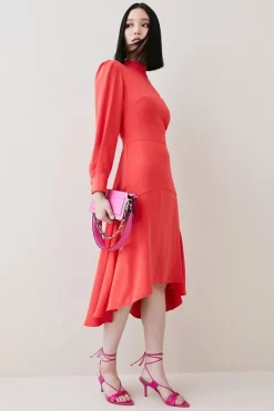 New ๐ฏ Karen Millen Soft Tailored High Low Sleeved Midi ๐ Dress ๐ฅฐ 19 New ๐ฏ Karen Millen Soft Tailored High Low Sleeved Midi ๐ Dress ๐ฅฐ -Occasionwear Popular Store womens black soft tailored high low sleeved midi dress 1