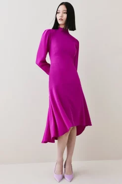 New ๐ฏ Karen Millen Soft Tailored High Low Sleeved Midi ๐ Dress ๐ฅฐ 18 New ๐ฏ Karen Millen Soft Tailored High Low Sleeved Midi ๐ Dress ๐ฅฐ -Occasionwear Popular Store womens black soft tailored high low sleeved midi dress