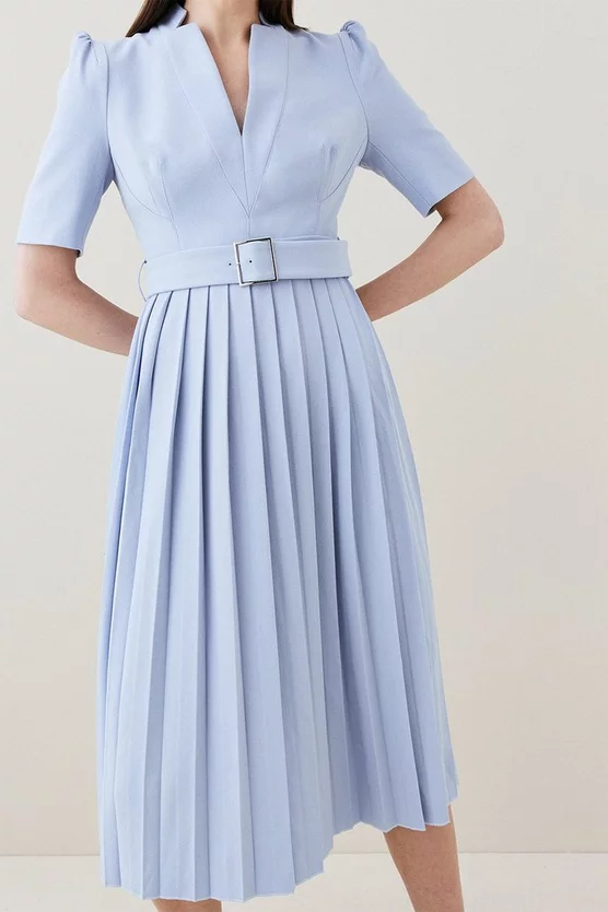 Brand new 👏 Karen Millen Tall Structure Crepe Forever Pleat Midi 👗 Dress 😉 10 Brand new 👏 Karen Millen Tall Structure Crepe Forever Pleat Midi 👗 Dress 😉 - Image 8