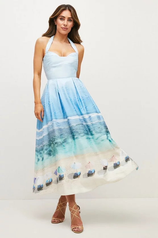 Discount ๐ Karen Millen Lydia Millen Tie Up Scenic Print Maxi ๐ Dress - blue โ 9 Discount ๐ Karen Millen Lydia Millen Tie Up Scenic Print Maxi ๐ Dress - blue โ - Image 7