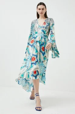 Cheapest ๐คฉ Karen Millen Tie Dye Bead Embellished Woven Drama Kimono - blue ๐ 11 Cheapest ๐คฉ Karen Millen Tie Dye Bead Embellished Woven Drama Kimono - blue ๐ -Occasionwear Popular Store womens blue tie dye bead embellished woven drama kimono