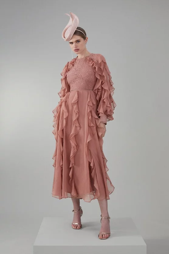 Best reviews of 🤩 Karen Millen Frill Lace Trim Woven Maxi 👗 Dress - blush 🤩 4 Best reviews of 🤩 Karen Millen Frill Lace Trim Woven Maxi 👗 Dress - blush 🤩 - Image 2