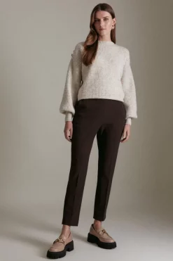 Best Sale 😍 Karen Millen Flexi Fit Bi Stretch Slim Trousers ✔️ -Occasionwear Popular Store womens camel flexi fit bi stretch slim trousers 1