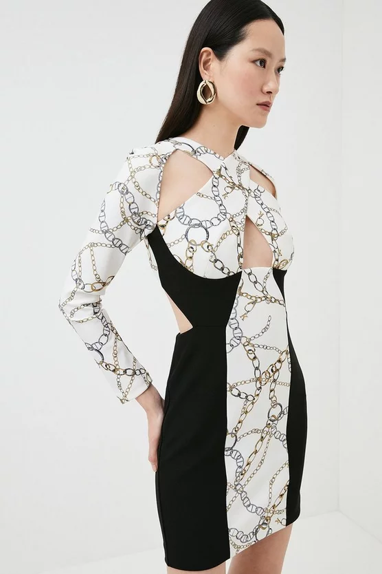 Buy ❤️ Karen Millen Petite Chain Figure Form Stretch Woven Mini ❤️ 7 Buy ❤️ Karen Millen Petite Chain Figure Form Stretch Woven Mini ❤️ - Image 5