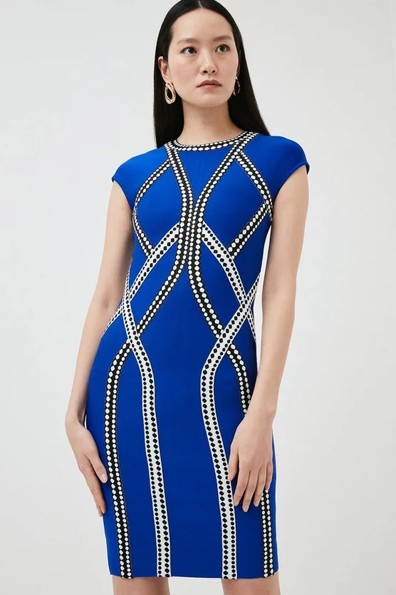 Cheap ๐ Karen Millen Contoured Jacquard Bandage Knit Bodycon ๐ Dress - cobalt ๐ฅ 7 Cheap ๐ Karen Millen Contoured Jacquard Bandage Knit Bodycon ๐ Dress - cobalt ๐ฅ - Image 5