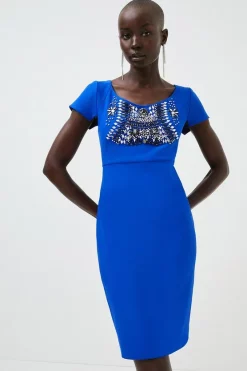 Discount ๐ฅฐ Karen Millen Embellished Scoop Figure Form Crepe Midi ๐ Dress ๐งจ 12 Discount ๐ฅฐ Karen Millen Embellished Scoop Figure Form Crepe Midi ๐ Dress ๐งจ -Occasionwear Popular Store womens cobalt embellished scoop figure form crepe midi dress