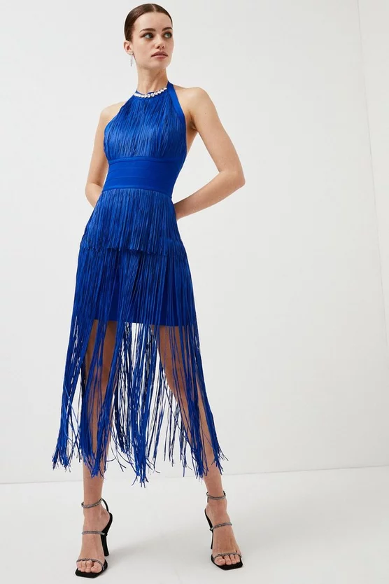 Deals ๐คฉ Karen Millen Petite Bandage Knit Fringed ๐ Dress - cobalt ๐ 8 Deals ๐คฉ Karen Millen Petite Bandage Knit Fringed ๐ Dress - cobalt ๐ - Image 6