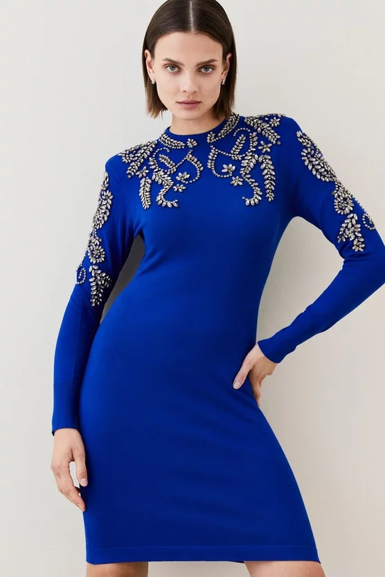 Flash Sale ๐ Karen Millen Viscose Blend Embellished Knit Mini ๐ Dress ๐ 8 Flash Sale ๐ Karen Millen Viscose Blend Embellished Knit Mini ๐ Dress ๐ - Image 6