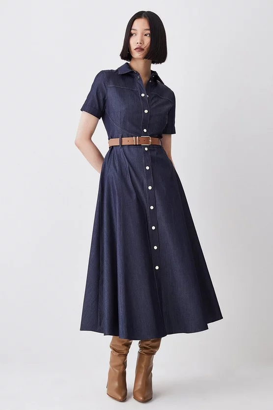 Best reviews of ⭐ Karen Millen Tailored Denim Belted Midi 👚 Shirt 👗 Dress - denim-blue 🤩 9 Best reviews of ⭐ Karen Millen Tailored Denim Belted Midi 👚 Shirt 👗 Dress - denim-blue 🤩 - Image 7