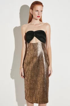 Best deal ๐ฏ Karen Millen Bandeau Jacquard Pencil Midi ๐ Dress โ 15 Best deal ๐ฏ Karen Millen Bandeau Jacquard Pencil Midi ๐ Dress โ -Occasionwear Popular Store womens gold bandeau jacquard pencil midi dress 1 1