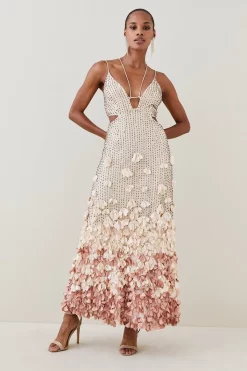 Deals โ Karen Millen Crystal Applique Deep V Woven Maxi ๐ Dress ๐ 12 Deals โ Karen Millen Crystal Applique Deep V Woven Maxi ๐ Dress ๐ -Occasionwear Popular Store womens gold crystal applique deep v woven maxi dress