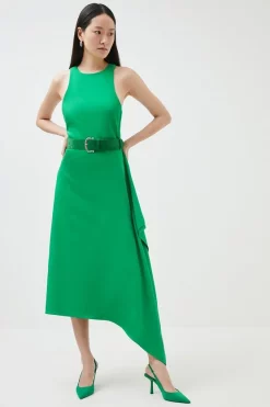 Promo ๐ฅฐ Karen Millen Compact Stretch Viscose Asymmetric Drape Midaxi ๐ Dress ๐ฏ 11 Promo ๐ฅฐ Karen Millen Compact Stretch Viscose Asymmetric Drape Midaxi ๐ Dress ๐ฏ -Occasionwear Popular Store womens green compact stretch viscose asymmetric drape midaxi dress