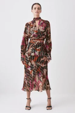 Coupon 🧨 Karen Millen Petite Metallic Iridescent Column Midi 👗 Dress 💯 -Occasionwear Popular Store womens green petite metallic iridescent column midi dress