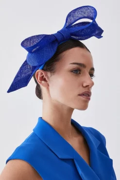 Flash Sale 😍 Karen Millen Sinnamay Bow Headband Fascinator ✨ -Occasionwear Popular Store womens green sinnamay bow headband fascinator 3