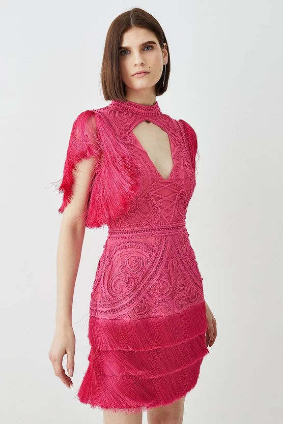 Best Pirce ๐ Karen Millen Cornelli Embellished Fringed Woven ๐ Dress โ๏ธ 9 Best Pirce ๐ Karen Millen Cornelli Embellished Fringed Woven ๐ Dress โ๏ธ - Image 7