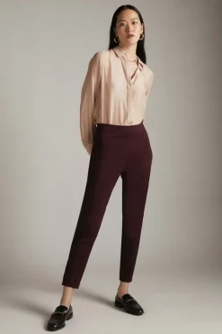 Best Sale ✔️ Karen Millen Essential Techno Side Zip Woven Trouser 👏 -Occasionwear Popular Store womens ivory essential techno side zip woven trouser 6