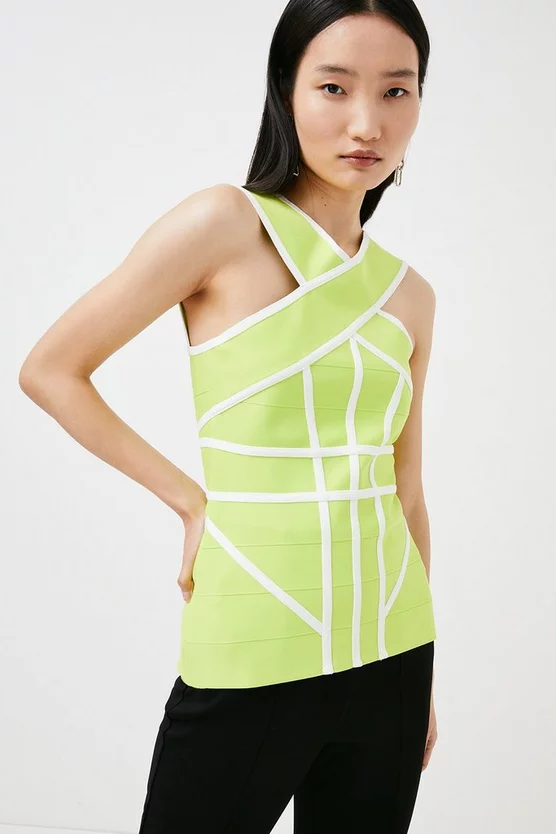 Cheap ๐ Karen Millen Bandage Knit Contrast Cross Front Top โค๏ธ 7 Cheap ๐ Karen Millen Bandage Knit Contrast Cross Front Top โค๏ธ - Image 5