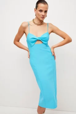 Brand new ✨ Karen Millen Figure Form Twist Front Strappy Midi 👗 Dress 🤩 -Occasionwear Popular Store womens lime figure form twist front strappy midi dress 1