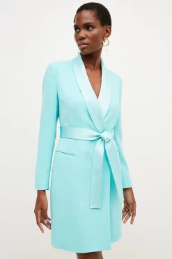Buy ๐ Karen Millen Tuxedo Wrap Mini ๐ Dress ๐ฏ 12 Buy ๐ Karen Millen Tuxedo Wrap Mini ๐ Dress ๐ฏ -Occasionwear Popular Store womens mint tuxedo wrap mini dress