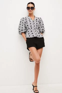 Promo โ Karen Millen Petite Contrast Cotton Broderie Woven Blouse - mono ๐ 11 Promo โ Karen Millen Petite Contrast Cotton Broderie Woven Blouse - mono ๐ -Occasionwear Popular Store womens mono petite contrast cotton broderie woven blouse