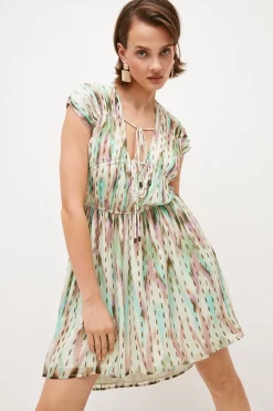 Cheapest 💯 Karen Millen Metallic Viscose Woven Cap Sleeve 👗 Dress - multi 🌟 11 Cheapest 💯 Karen Millen Metallic Viscose Woven Cap Sleeve 👗 Dress - multi 🌟 -Occasionwear Popular Store womens multi metallic viscose woven cap sleeve dress