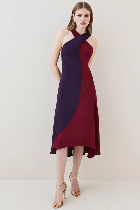 Best deal ๐ Karen Millen Soft Tailored Colour Block Halter Midi ๐ Dress ๐ฅ 9 Best deal ๐ Karen Millen Soft Tailored Colour Block Halter Midi ๐ Dress ๐ฅ - Image 7