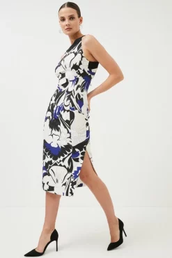 Budget βοΈ Karen Millen Abstract Floral Printed Tailored Pencil Midi π Dress - navy π 11 Budget βοΈ Karen Millen Abstract Floral Printed Tailored Pencil Midi π Dress - navy π -Occasionwear Popular Store womens navy abstract floral printed tailored pencil midi dress
