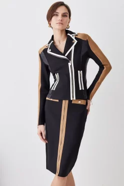 Best reviews of 🎉 Karen Millen Military Bandage Knitted Pencil Midi 👗 Skirt 🌟 -Occasionwear Popular Store womens navy military bandage knitted pencil midi skirt 1