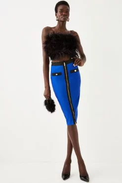 Best reviews of 🎉 Karen Millen Military Bandage Knitted Pencil Midi 👗 Skirt 🌟 -Occasionwear Popular Store womens navy military bandage knitted pencil midi skirt 8