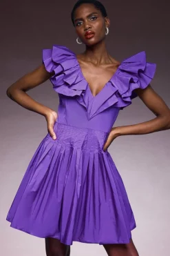 New ๐ฏ Karen Millen Taffeta Frill Pintucked Mini ๐ Dress ๐ฏ 14 New ๐ฏ Karen Millen Taffeta Frill Pintucked Mini ๐ Dress ๐ฏ -Occasionwear Popular Store womens navy taffeta frill pintucked mini dress