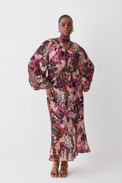 Wholesale 🧨 Karen Millen Plus Size Metallic Iridescent Column Midi 👗 Dress - pink 🎉 -Occasionwear Popular Store womens pink plus size metallic iridescent column midi dress