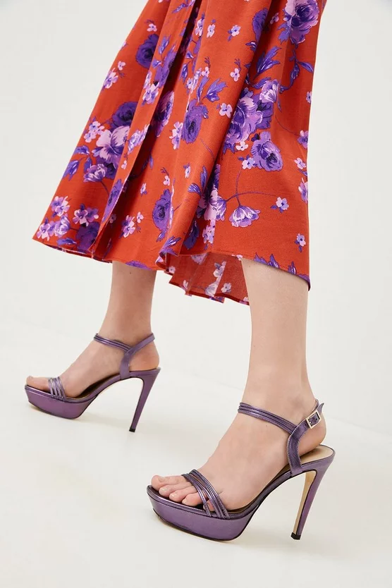 Wholesale ๐ Karen Millen Metallic Leather Strappy Platform ๐ฉด Sandals ๐ฅฐ 10 Wholesale ๐ Karen Millen Metallic Leather Strappy Platform ๐ฉด Sandals ๐ฅฐ - Image 8