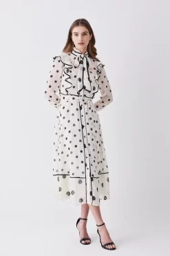 Best reviews of ๐ Karen Millen Mixed Dot Piped Ruffle Georgette Midi ๐ Dress - white โค๏ธ 15 Best reviews of ๐ Karen Millen Mixed Dot Piped Ruffle Georgette Midi ๐ Dress - white โค๏ธ -Occasionwear Popular Store womens white mixed dot piped ruffle georgette midi dress